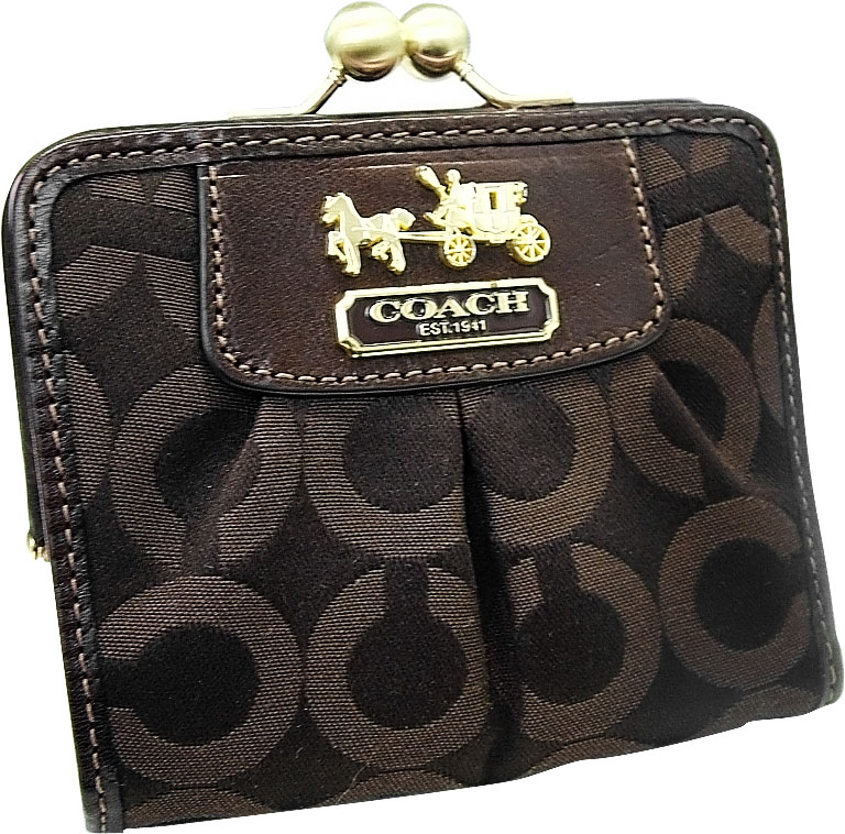 COACH（コーチ） 財布 コーチ マディソンオプアートフレンチフレームド パース 二つ折りガマ口財布♪ 41983 B4/BR